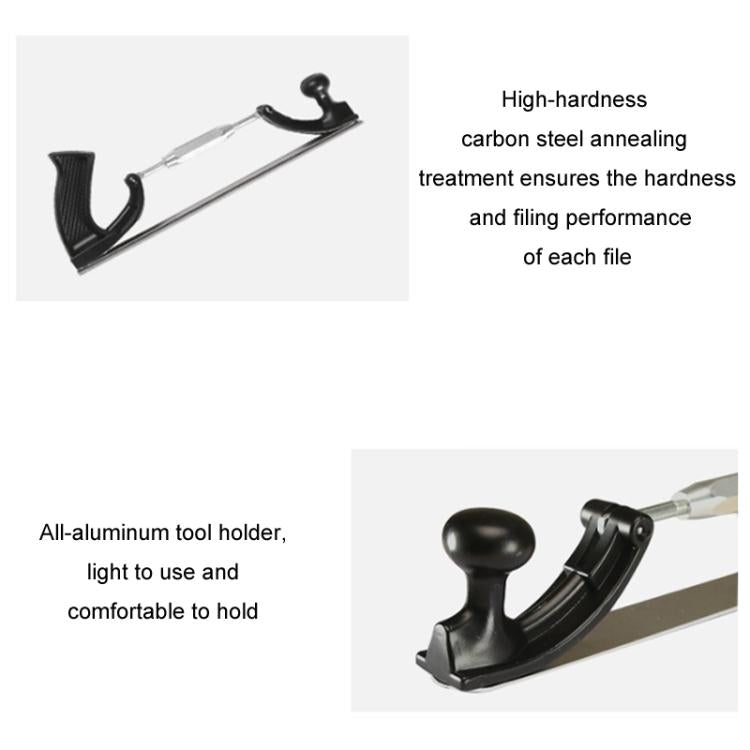 Body Sheet Metal Data Restoration Grinding File, Specifications: Tool Holder + Curved Blade Middle Teeth