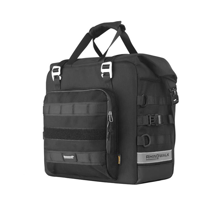 Rhinowalk MTR2050 25L-32L Expandable Large Capacity Quick-release Motorcycle Side Bag(Black)