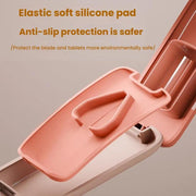 Lightweight Pill Cutter Box Portable Tablet Cutting Dispensing Pill Box(Caramel Brown)