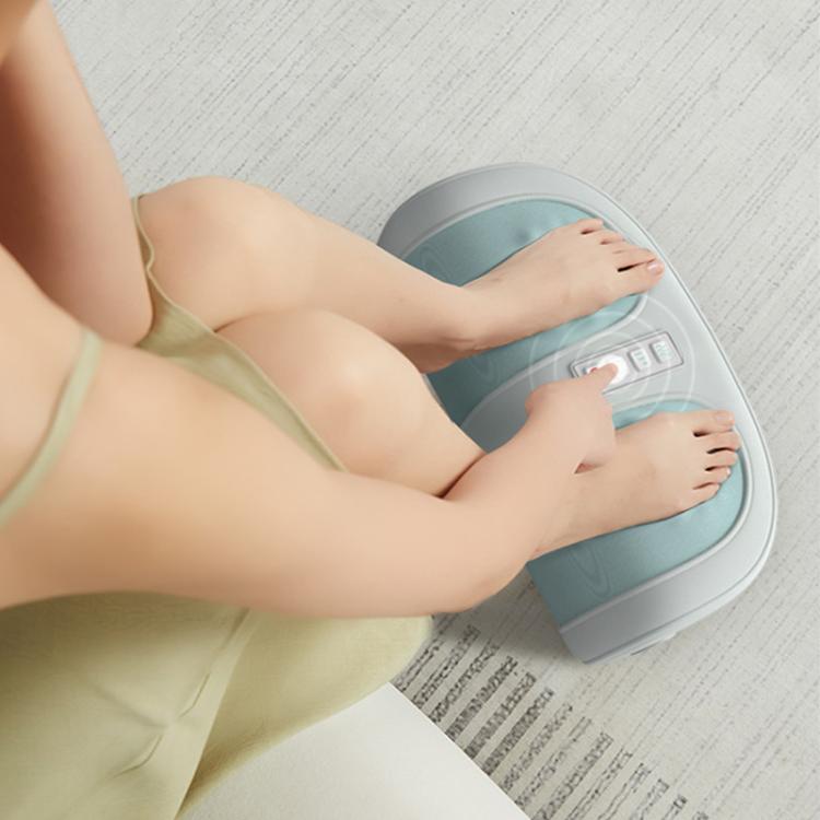 Z5 Dual-frequency Red Light Constant Temperature Hot Compress Foot Massager, Spec: UK Plug(Light Green)