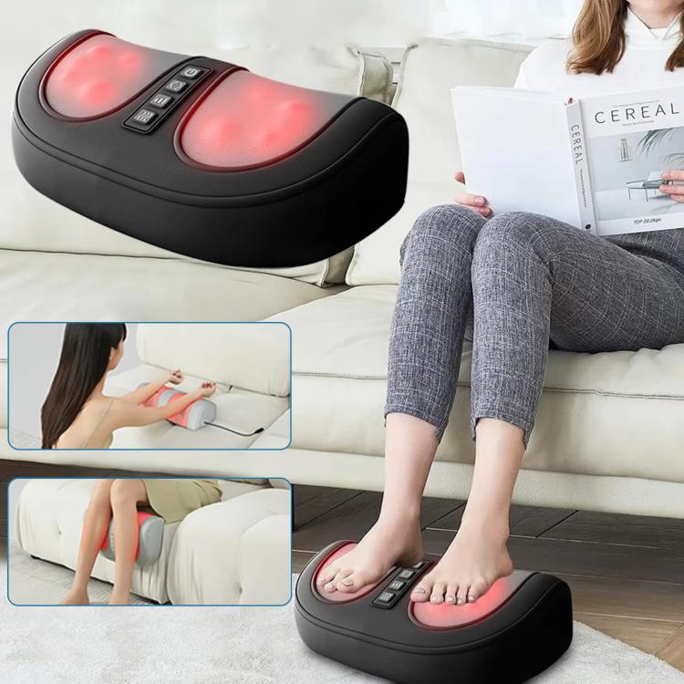 Z5 Dual-frequency Red Light Constant Temperature Hot Compress Foot Massager, Spec: US Plug(Light Green)