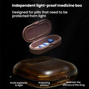Portable Pill Box Dispenser Sealed Large Capacity Seven Days a Week Medication Organizer, Color: 6 Grids Gray