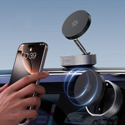 T20 Magnetic Car Phone Holder Car Center Console Navigation Portable Folding Stand(Black)