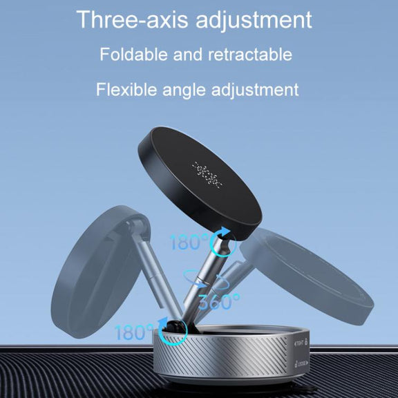 T20 Magnetic Car Phone Holder Car Center Console Navigation Portable Folding Stand(Black)