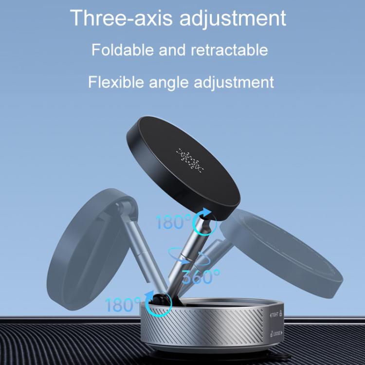 T20 Magnetic Car Phone Holder Car Center Console Navigation Portable Folding Stand(Black)
