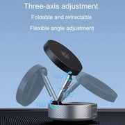 T20 Magnetic Car Phone Holder Car Center Console Navigation Portable Folding Stand(Silver)