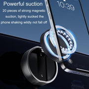 T20 Magnetic Car Phone Holder Car Center Console Navigation Portable Folding Stand(Black)