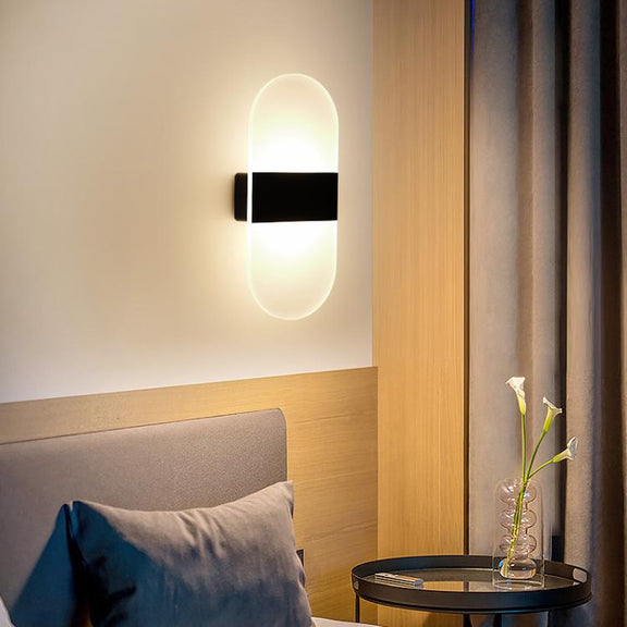 Magnetic Acrylic Smart Induction Night Light Rechargeable Wall Lamp Bedroom Bedside Lamp White Arc White Light