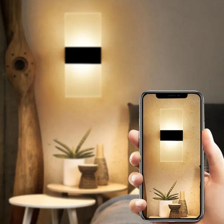 Magnetic Acrylic Smart Induction Night Light Rechargeable Wall Lamp Bedroom Bedside Lamp White Arc White Light