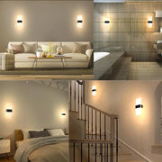 Magnetic Acrylic Smart Induction Night Light Rechargeable Wall Lamp Bedroom Bedside Lamp White Arc White Light