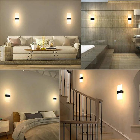 Magnetic Acrylic Smart Induction Night Light Rechargeable Wall Lamp Bedroom Bedside Lamp White Arc White Light