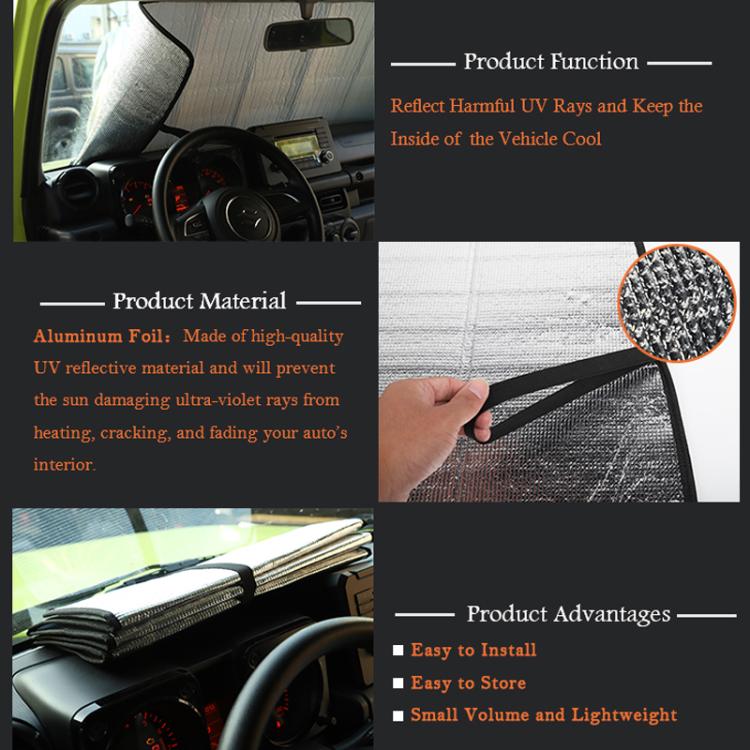 122 x 45cm For Suzuki Jimny2019+ Automobile Windshield Sunshade Interior Modification Heat Insulation Sun Visor