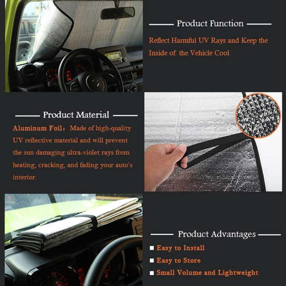 122 x 45cm For Suzuki Jimny2019+ Automobile Windshield Sunshade Interior Modification Heat Insulation Sun Visor