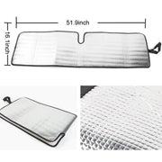 51.9 x 16.1inch For Jeep 2007-2017 Wrangler JK Car Front Windshield Sunshade(Black+Silver)