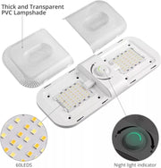 12-24V RV Light 120 LEDs 3-Color Temperature Rotary Button Dimming Roof Light FC01