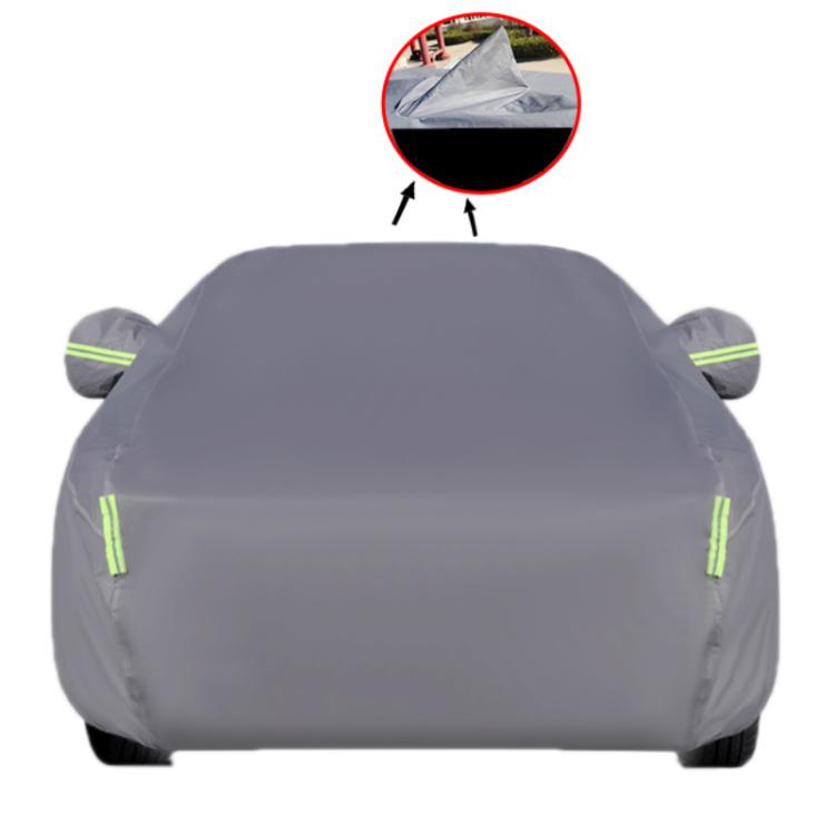 Hatchback Car EVA Plus Velvet Thickened Heat Insulation Sunshade With Shark Fin, Size: S 3.6x1.6x1.5m
