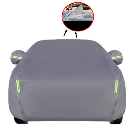 Hatchback Car EVA Plus Velvet Thickened Heat Insulation Sunshade With Shark Fin, Size: S 3.6x1.6x1.5m