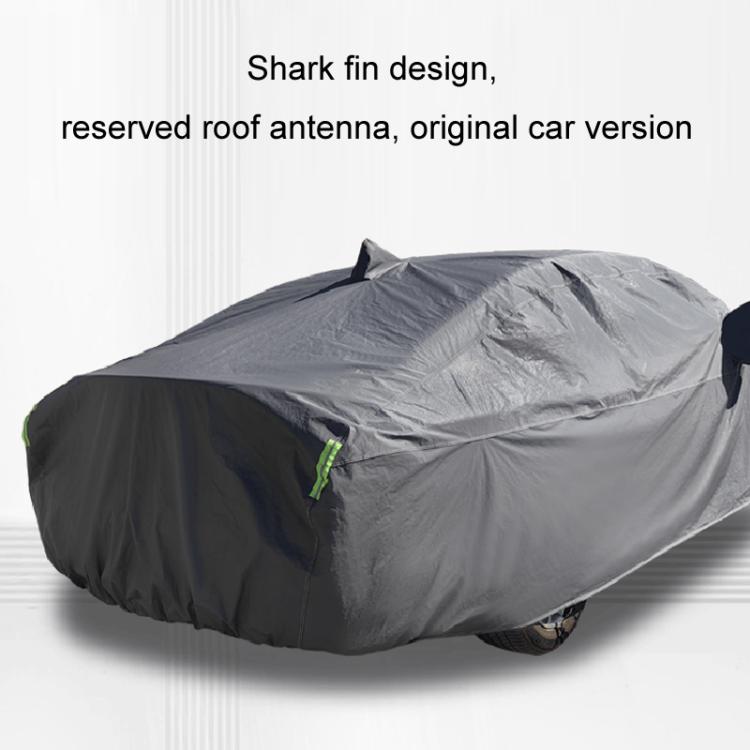 Hatchback Car EVA Plus Velvet Thickened Heat Insulation Sunshade With Shark Fin, Size: M 4x1.65x1.55m