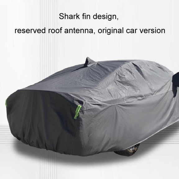 Hatchback Car EVA Plus Velvet Thickened Heat Insulation Sunshade With Shark Fin, Size: M 4x1.65x1.55m