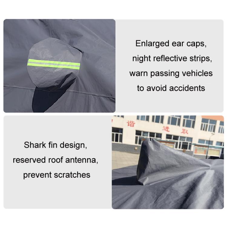 Hatchback Car EVA Plus Velvet Thickened Heat Insulation Sunshade With Shark Fin, Size: M 4x1.65x1.55m