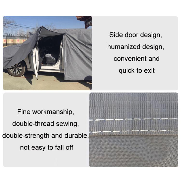 Hatchback Car EVA Plus Velvet Thickened Heat Insulation Sunshade With Shark Fin, Size: L+ 4.4x1.75x1.65m