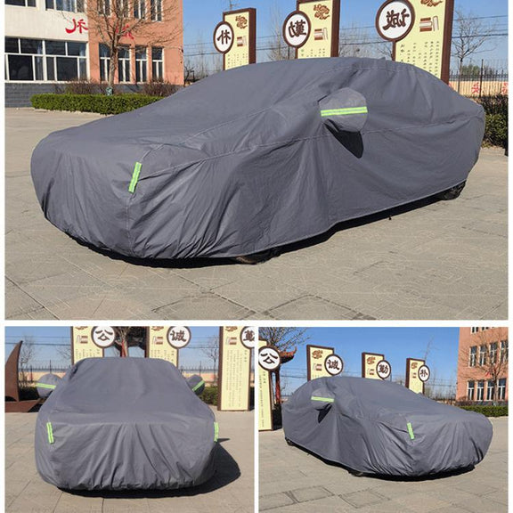 Hatchback Car EVA Plus Velvet Thickened Heat Insulation Sunshade With Shark Fin, Size: L 4.2x1.7x1.6m