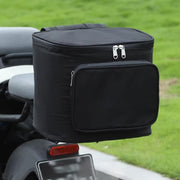 Electrical Motorcycle Water-resistant Rear Backrest Hanging Bag Large Capacity Helmet Storage Bag(Black)