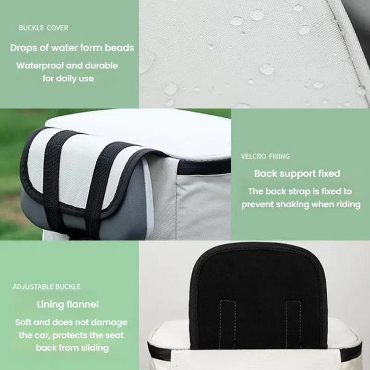 Electrical Motorcycle Water-resistant Rear Backrest Hanging Bag Large Capacity Helmet Storage Bag(White)