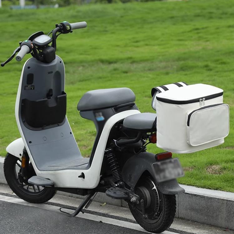 Electrical Motorcycle Water-resistant Rear Backrest Hanging Bag Large Capacity Helmet Storage Bag(White)