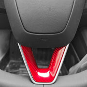 For Tesla Model 3 Car Modification Interior Carbon Fiber Steering Wheel Patch, Style: Matte