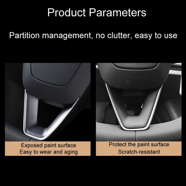 For Tesla Model 3 Car Modification Interior Carbon Fiber Steering Wheel Patch, Style: Matte
