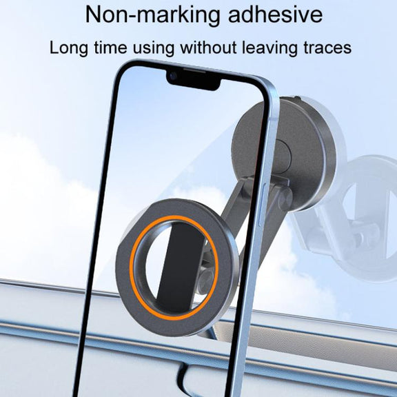 JK-319 Universal Foldable Car Cell Phone Holder Car Dashboard Rotating Magnetic Navigation Mount(Black)