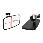 Universal Offshore Yacht Square Center Mirror Rearview Mirror Reflector(Black)