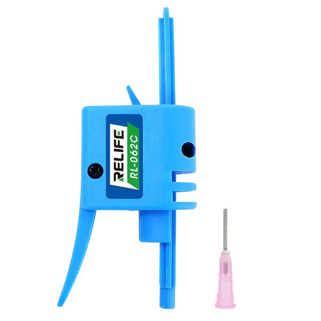 RELIFE RL-062C 3-5CC Manual Glue Tapper Cell Phone Repair Motherboard Soldering Oil Syringe Booster Tin Paste Syringe Pusher