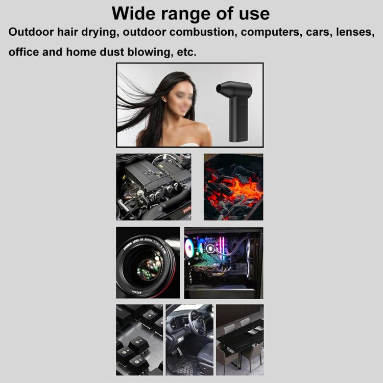 X5 130000 RPM High Speed Motor Dust Blowing Handheld Fan Mini Outdoor Camping Fire Blower(Black)