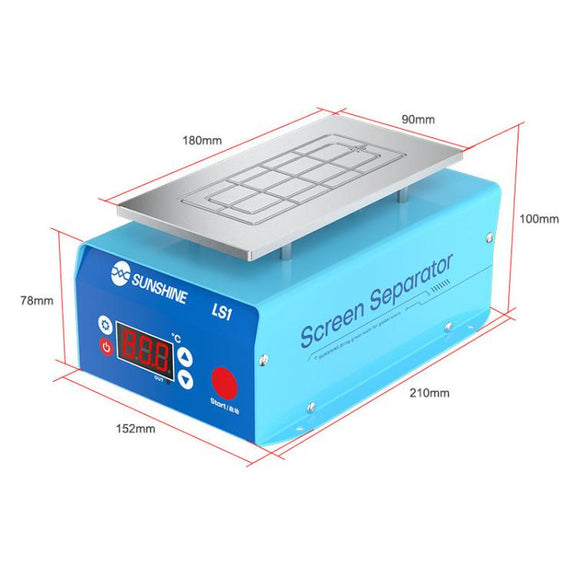 SUNSHINE LS1 Mobile Phone LCD Screen Repair Heated Separator Curved Straight Screen Frame Removal Machine