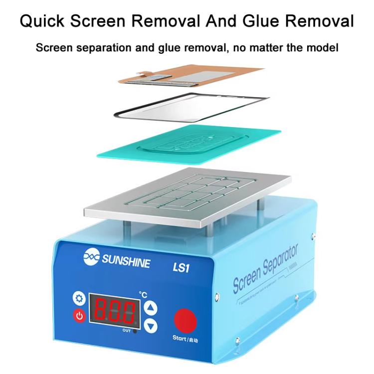 SUNSHINE LS1 Mobile Phone LCD Screen Repair Heated Separator Curved Straight Screen Frame Removal Machine