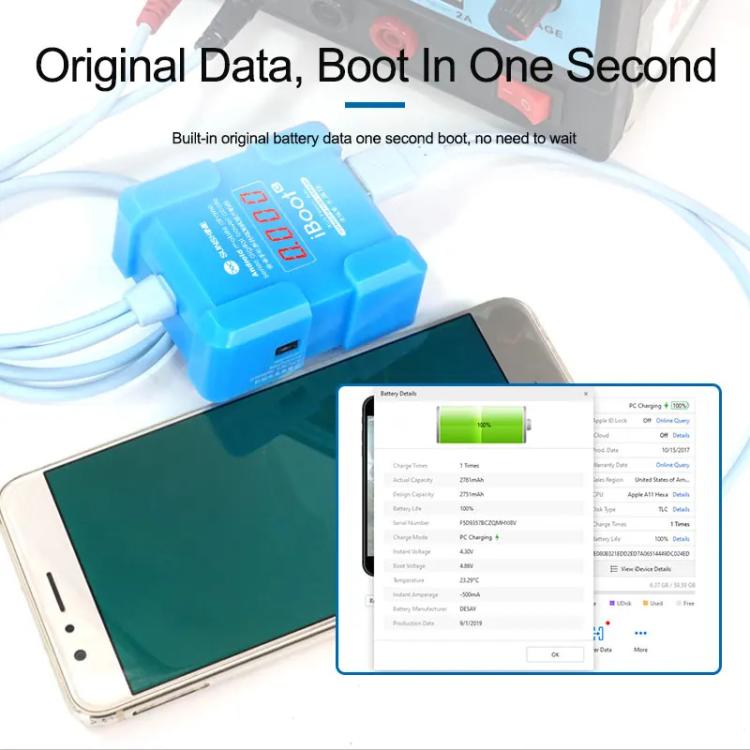 SUNSHINE iBoot C For Android 8V High Voltage Power Supply Test Boot Line Cell Phone Repair Tool Battery Cable HW Boot Cable