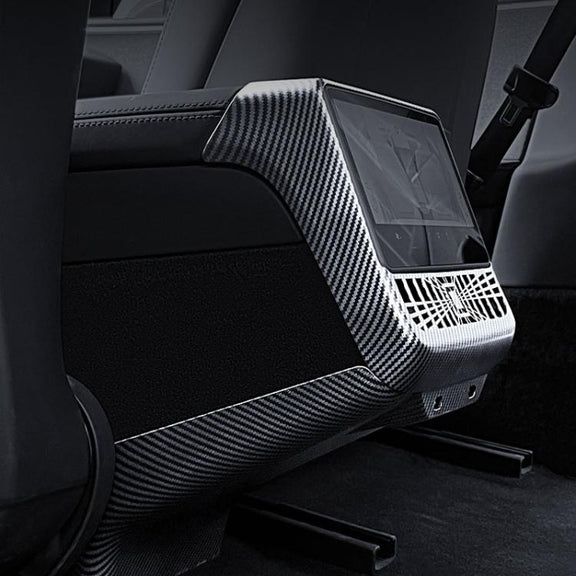 For Tesla New Model 3 / Y Car Rear Air Conditioning Vent Protection Frame, Style: Matte Carbon Pattern