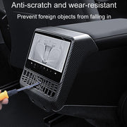For Tesla New Model 3 / Y Car Rear Air Conditioning Vent Protection Frame, Style: Glossy Carbon Pattern