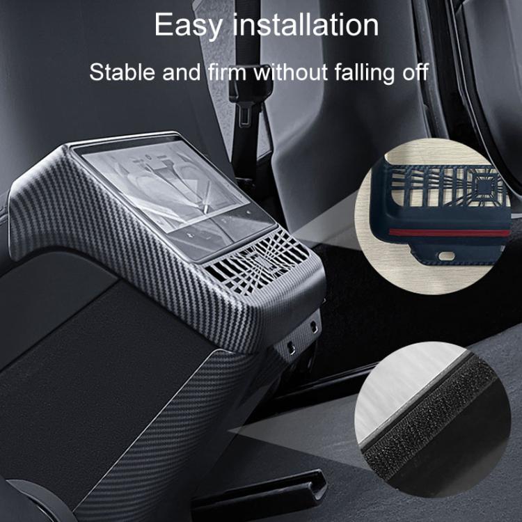 For Tesla New Model 3 / Y Car Rear Air Conditioning Vent Protection Frame, Style: Matte Carbon Pattern