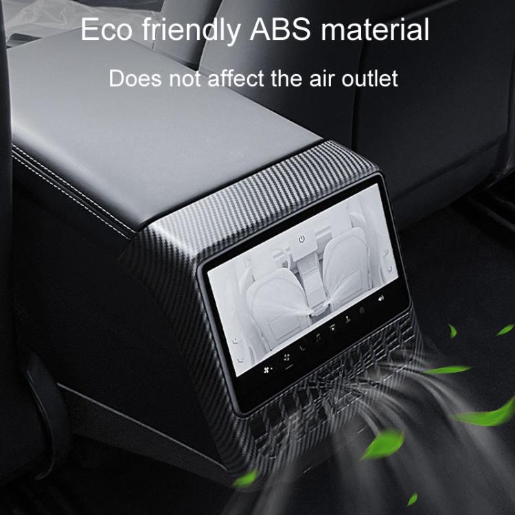 For Tesla New Model 3 / Y Car Rear Air Conditioning Vent Protection Frame, Style: Matte Carbon Pattern