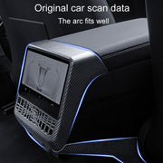 For Tesla New Model 3 / Y Car Rear Air Conditioning Vent Protection Frame, Style: Matte Carbon Pattern