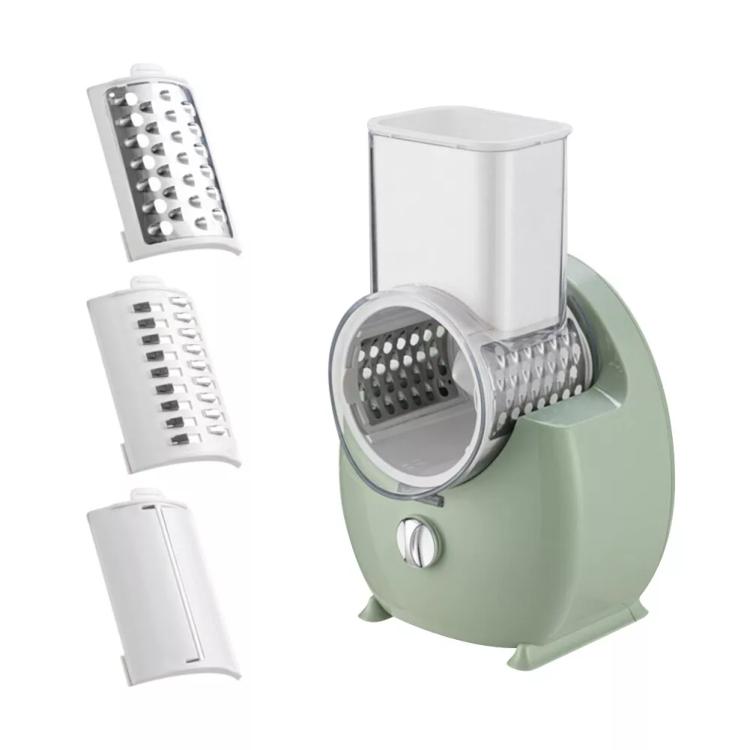 CY-661 3-in-1 Kitchen Multifunctional Roller Electric Vegetable Cutter, Spec: Green Wireless Model