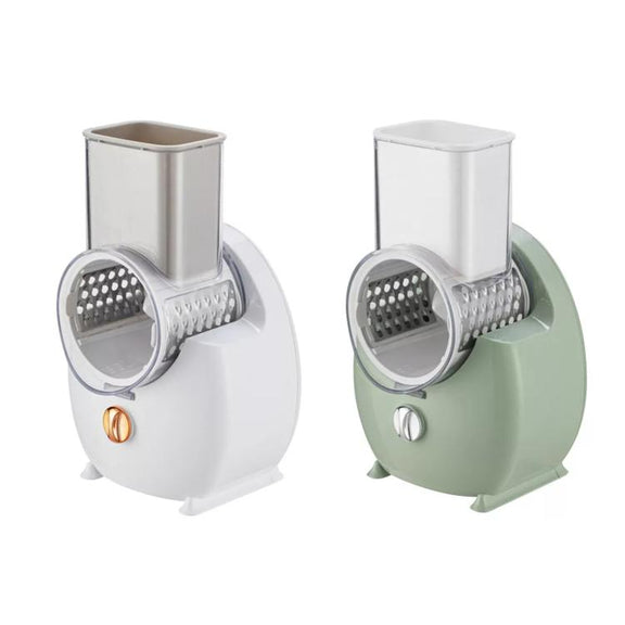 CY-661 3-in-1 Kitchen Multifunctional Roller Electric Vegetable Cutter, Spec: White Wireless Model