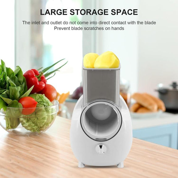 CY-661 3-in-1 Kitchen Multifunctional Roller Electric Vegetable Cutter, Spec: White Wireless Model
