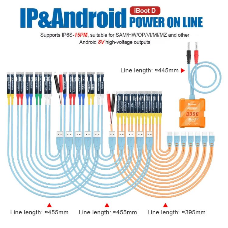 SUNSHINE iBoot D For iPhone Android Power Cable Mobile Phone Repair Tool Battery Power Test Boot Cable