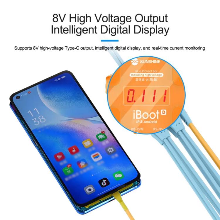 SUNSHINE iBoot D For iPhone Android Power Cable Mobile Phone Repair Tool Battery Power Test Boot Cable