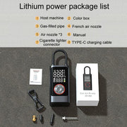 ATJ-004 Smart Wireless Digital Display Portable Car Tire Pump Multi-Function Inflator(Lithium Battery Model)