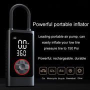 ATJ-004 Smart Wireless Digital Display Portable Car Tire Pump Multi-Function Inflator(Lithium Battery Model)